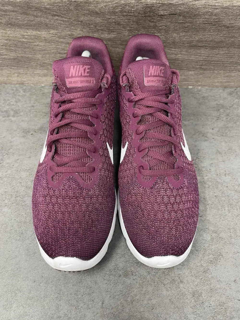 Nike Air Max Sequent 2 Sneakers Womens Size 10 Burgundy Running Athletic 852465- - Picture 3 of 11